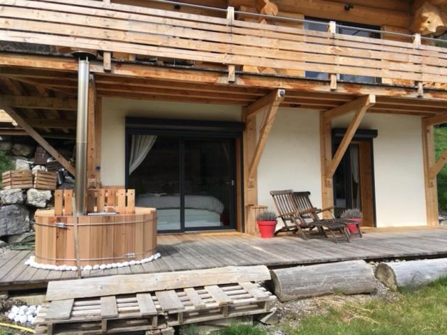 Chalet Anzac Chalet 5 Etoiles En Rondins Tout Neuf Unique Dans Les Aravis Les Villards-sur-Thônes 外观 照片